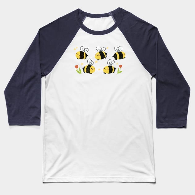 Bee Buds Baseball T-Shirt by Angry seagull noises